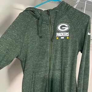 Nike Green NFL Zip up Sweatshirt